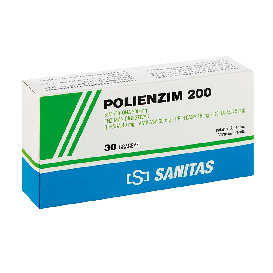POLIENZIM <br> 200 MG. X 30 GRAGEAS